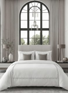 bed linen silver grey